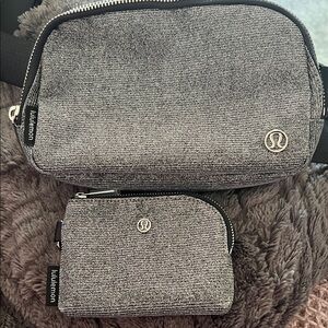 Lululemon silver sparkly Crossbody Bag and Pouch Set